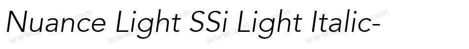 Nuance Light SSi Light Italic字体转换